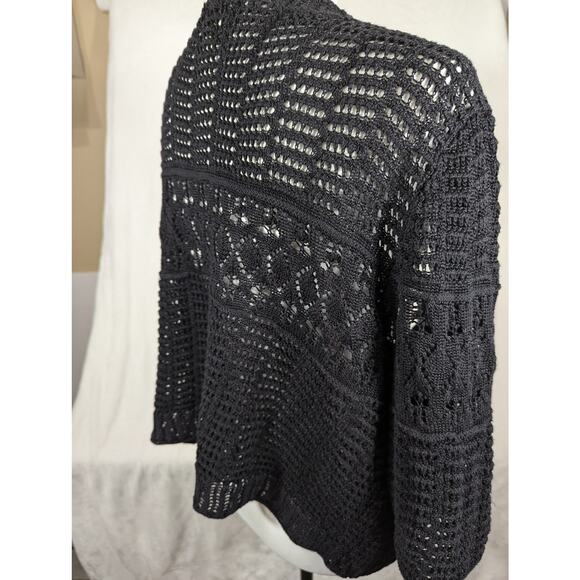 J M Collection shrug Vtge Sz XL 43 bustCrochet open front see description - Picture 8 of 9